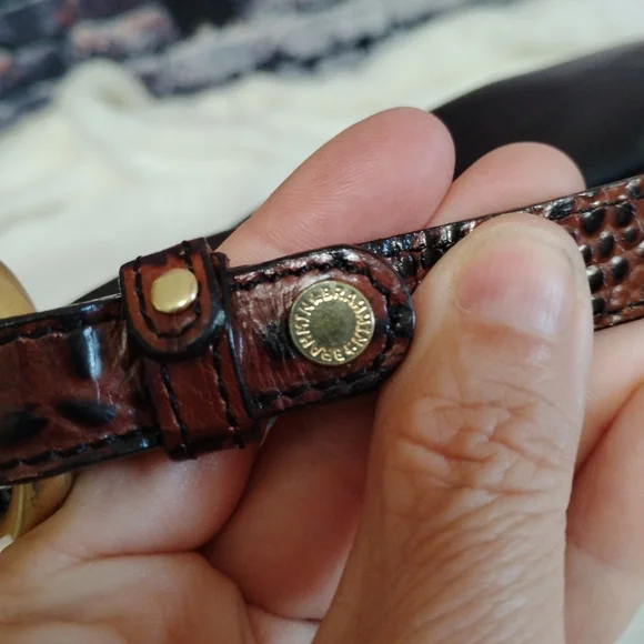 Vintage Brahmin Julie Smooth Black Brown  Leather Handbag Shoulder Bag Purse - Picture 11 of 16